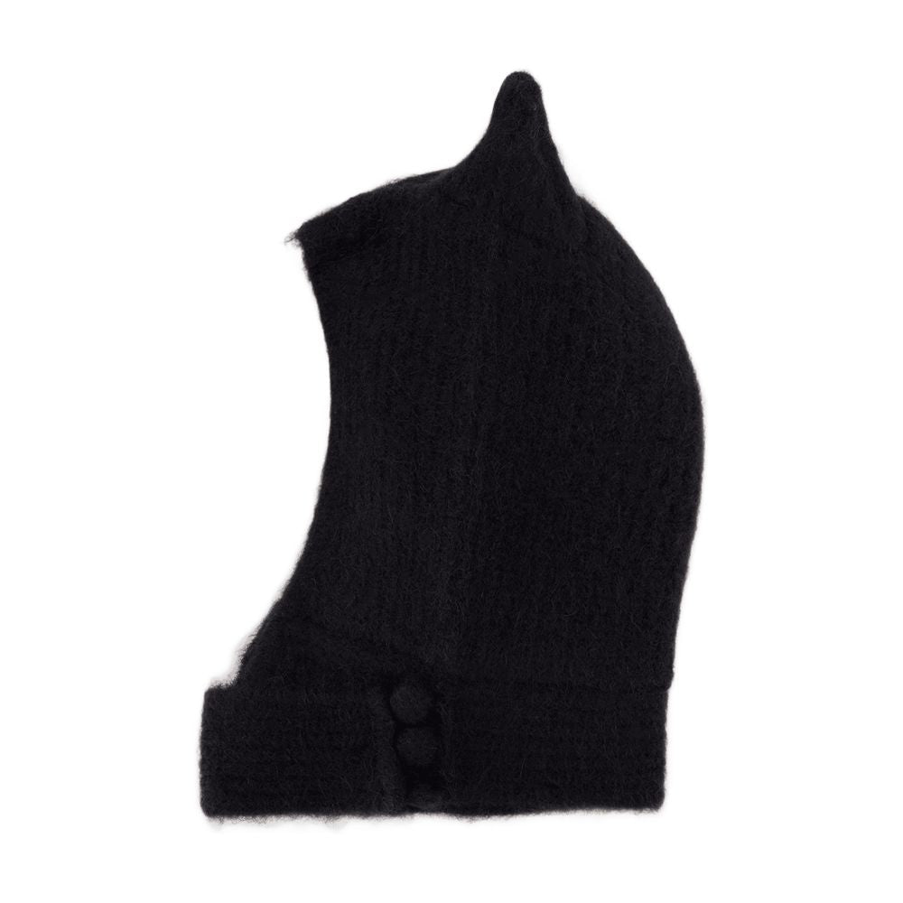 Coperni COPSA06Y3005-BLK Knitted Horn Beanie — Black
