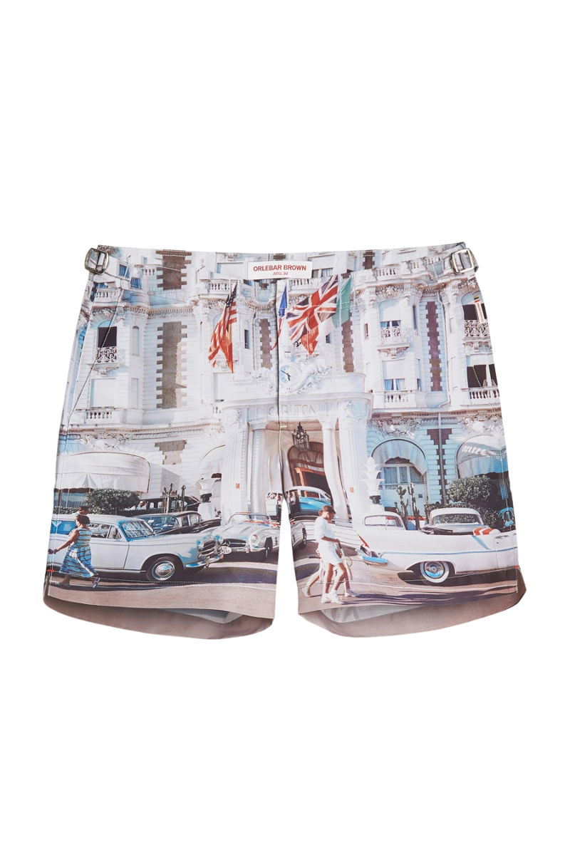 Orlebar Brown Photographic-Print Shorts — Multicolor
