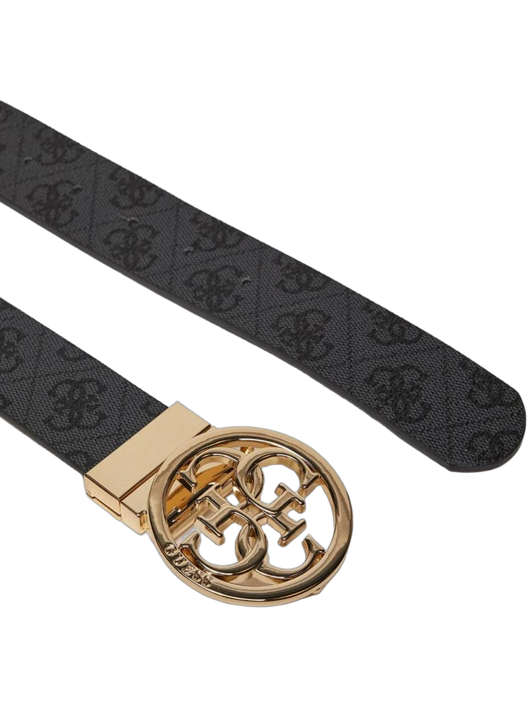 Guess Logo-Embossed Belt — Black