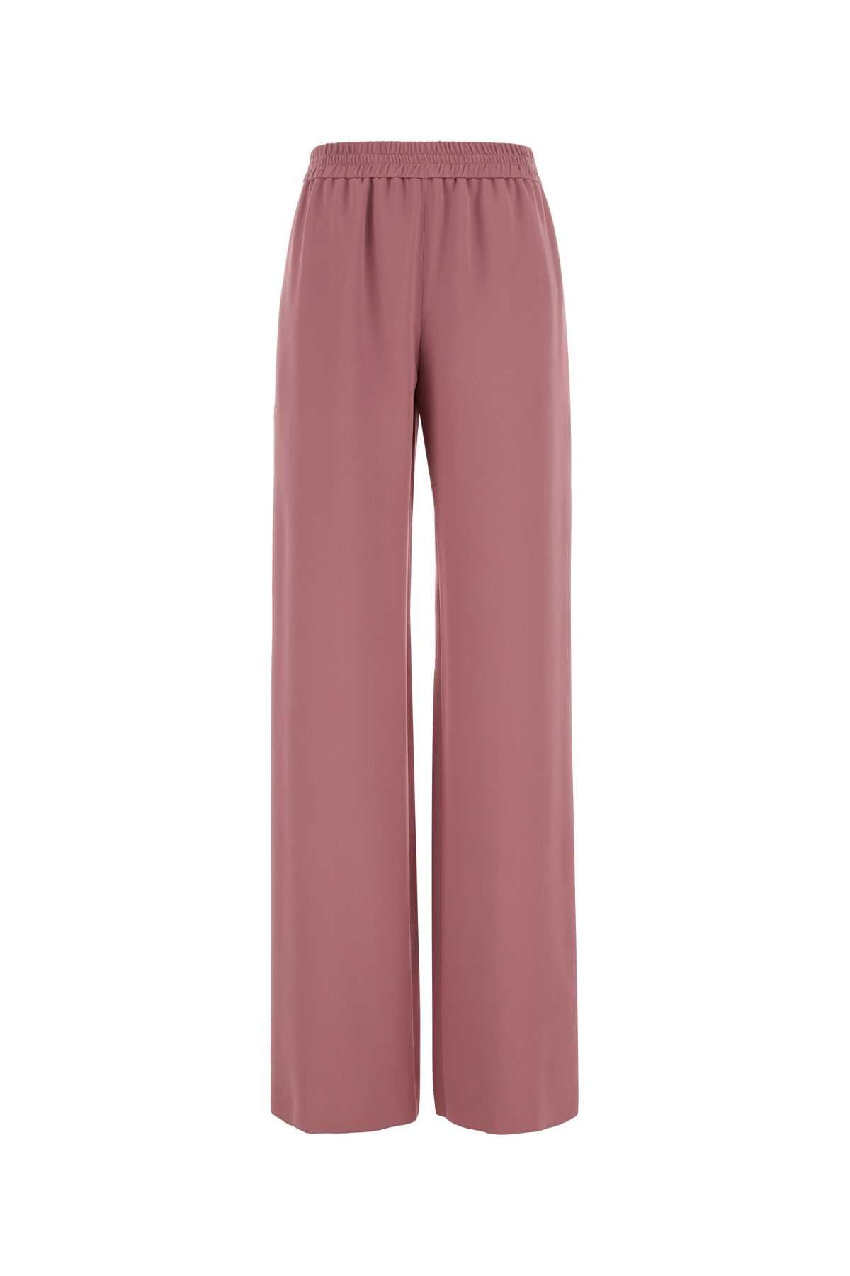 Valentino Garavani Silk Trousers — Pink
