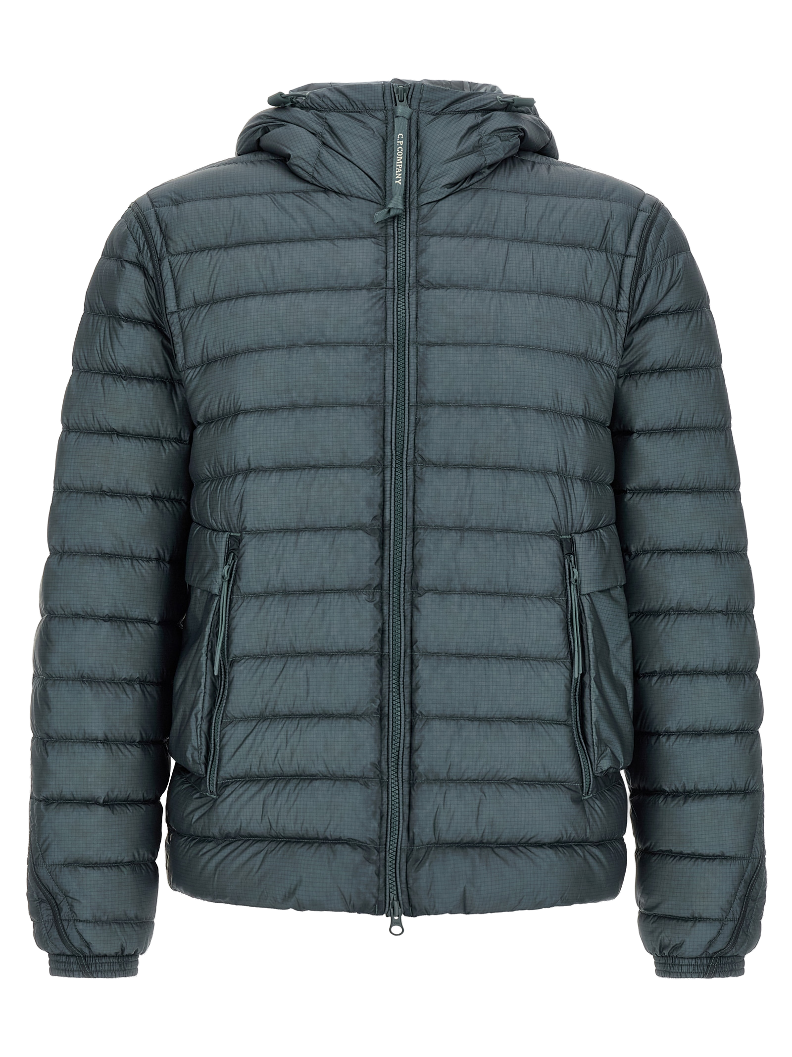 C.P. Company Quilted Polyamide Down Jacket — Blue