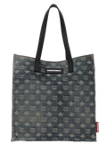 Dsquared2 Embroidered D2 Logo Denim Tote Bag — Gray