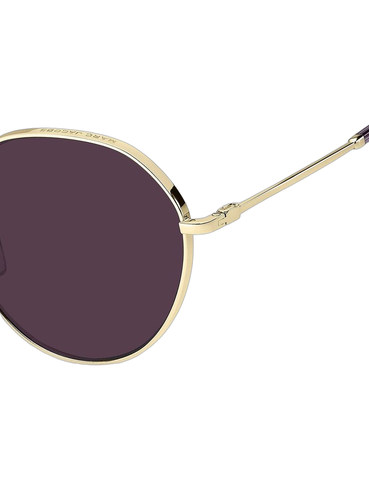 Marc Jacobs MARC Round Metal Frame Sunglasses — Gold