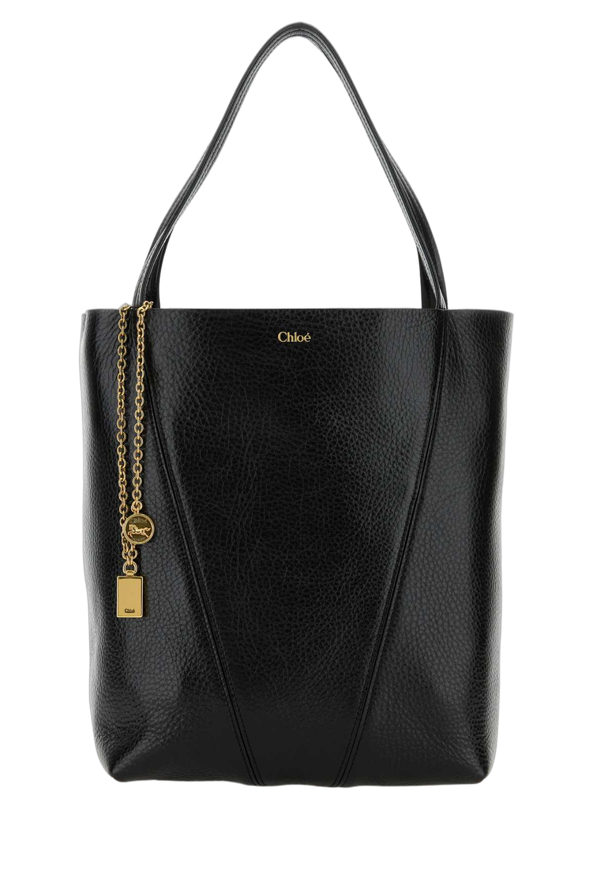 Chloé Pebbled Leather Shoulder Bag — Black