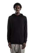 Sudadera con Capucha de Punto de Lana Virgen Rick Owens — Negro