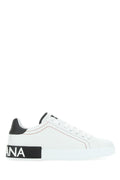 Dolce & Gabbana Two-Tone Leather Sneaker — White