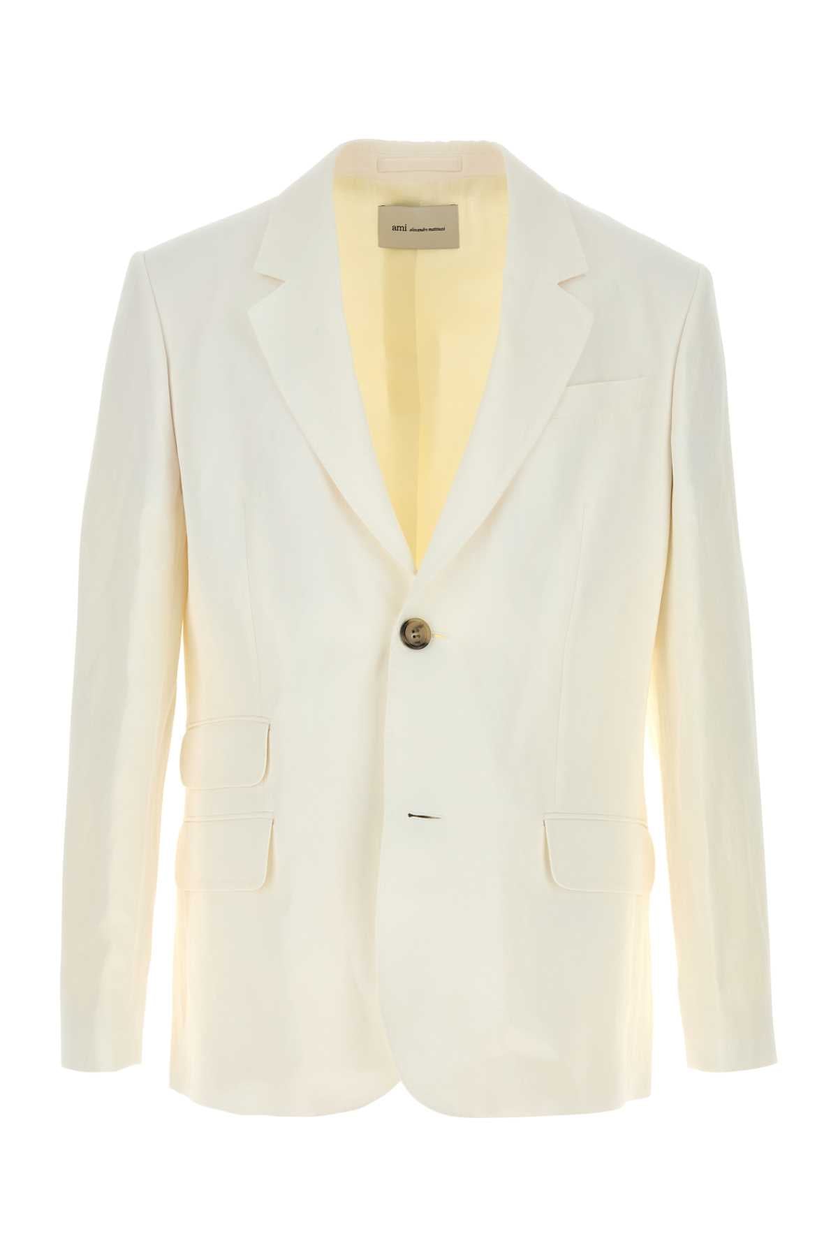 AMI Paris Single Blazer — White