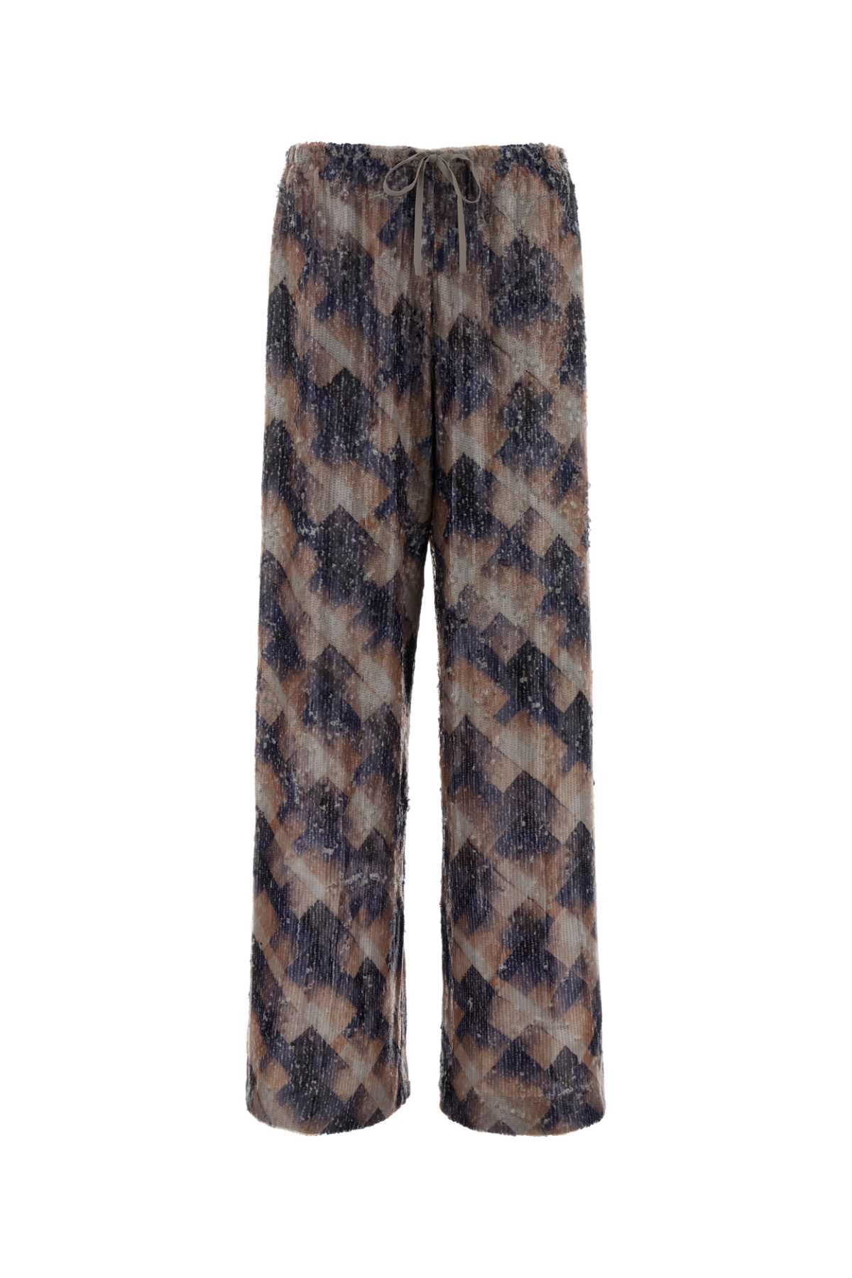 Dries Van Noten Argyle-Patterned Viscose Trousers — Purple