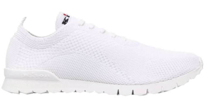 Kiton Mesh-Panelled Sneaker — White