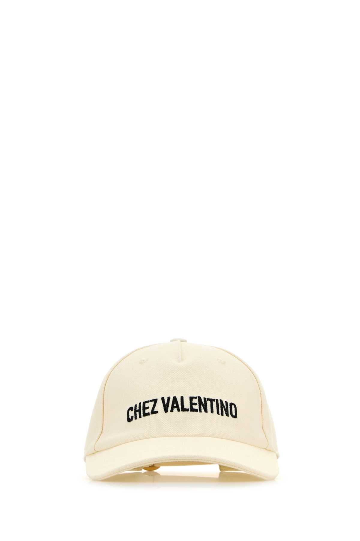 Valentino Garavani 6Y2HDA41FVH Logo-Embroidered Baseball Cap — Beige