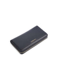 Coccinelle Grained Cowhide Wallet — Navy