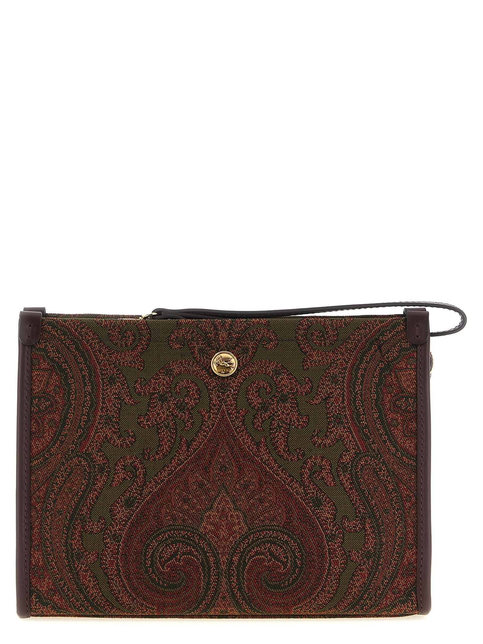 Etro Paisley Jacquard Clutch — Multicolor