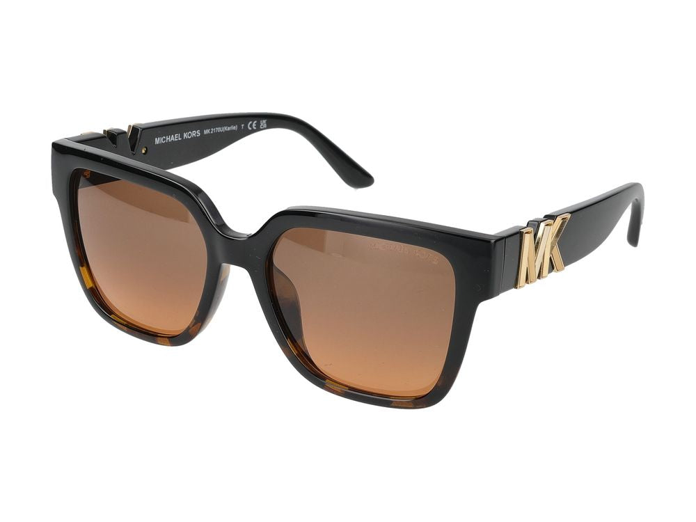 Michael Kors 0MK2170U Logo-Plaque Square Sunglasses — Black
