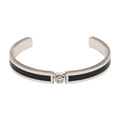 Versace Metal and Enamel Cuff Bracelet — Silver
