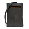 Bottega Veneta Calfskin Leather Crossbody Bag — Gray
