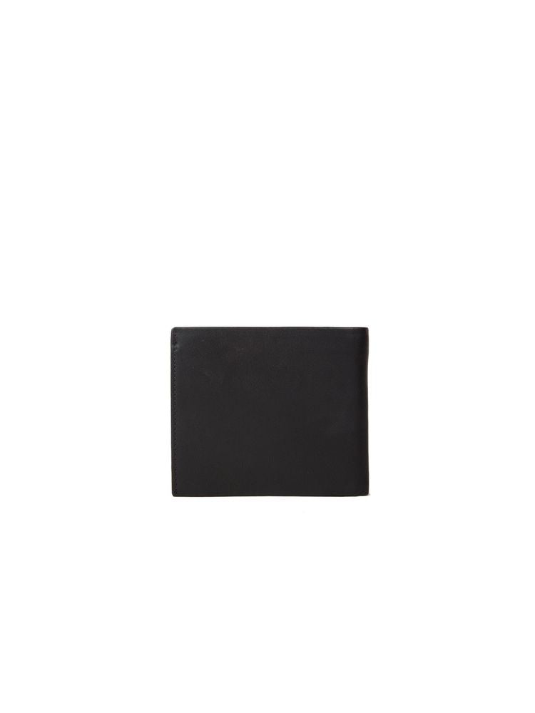 Momo Design Leather-Trimmed Polyurethane Wallet — Black