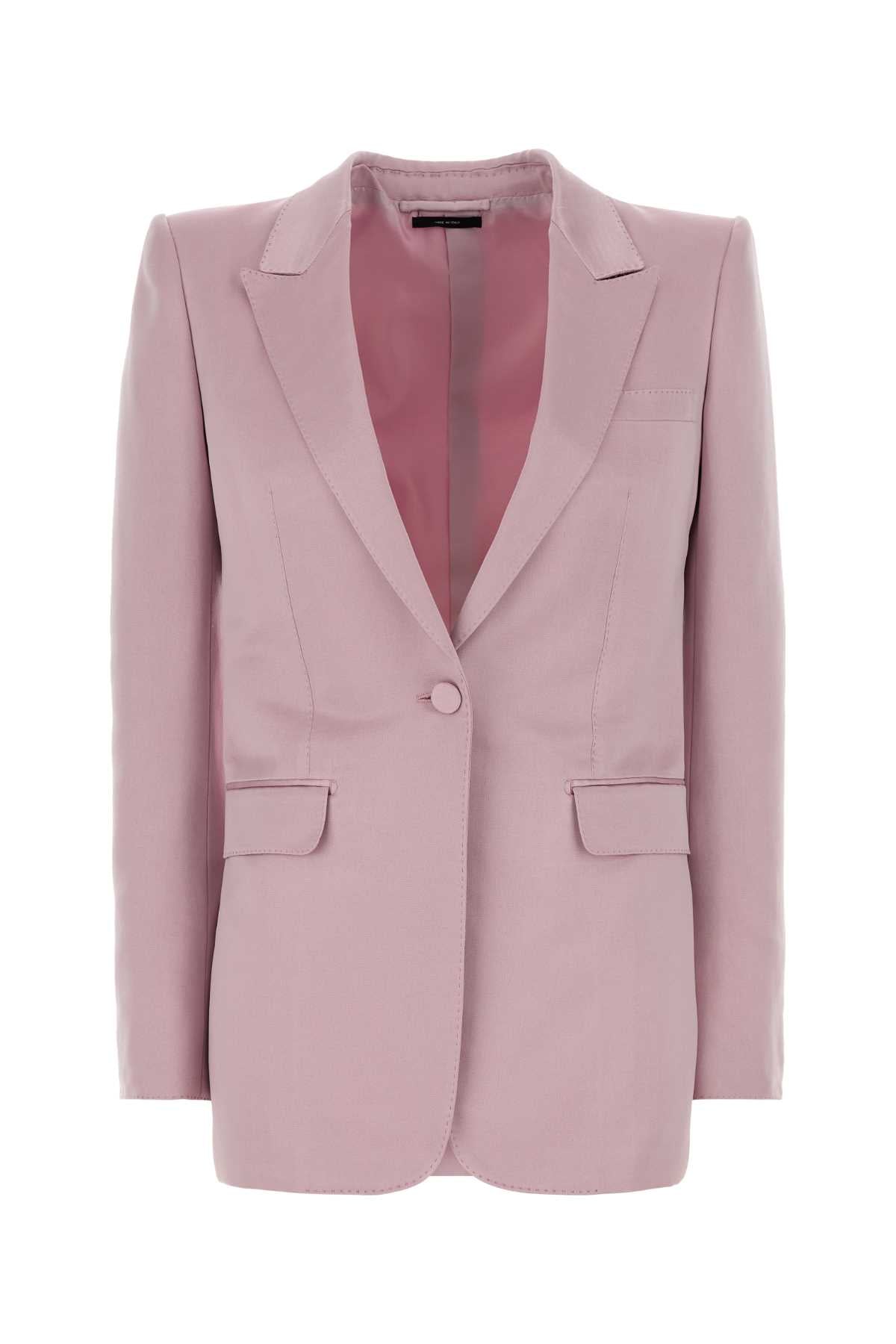 Tom Ford Single-Button Tailored Blazer — Pink