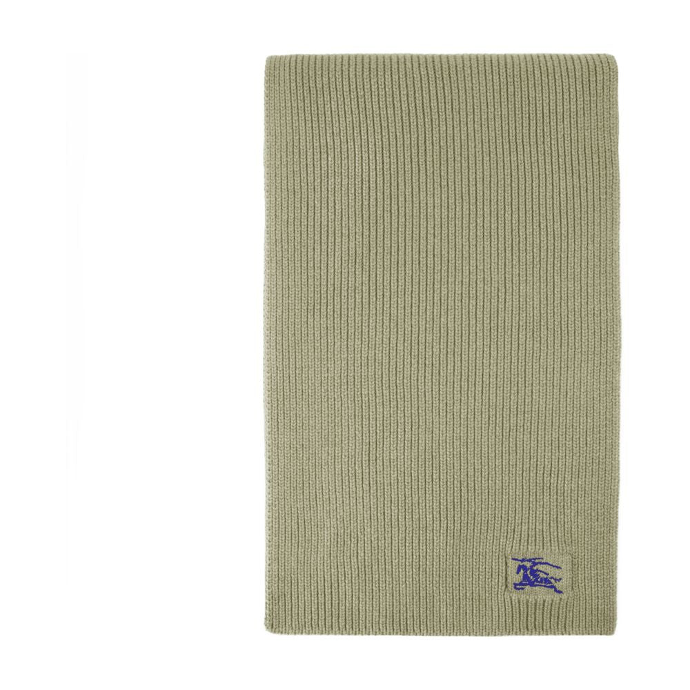 Burberry Mu Ribbed Scarf — Beige