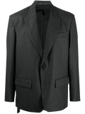 Valentino VLTN Logo Print Blazer — Gray
