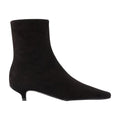 Toteme Calfskin Leather Ankle Boot — Black