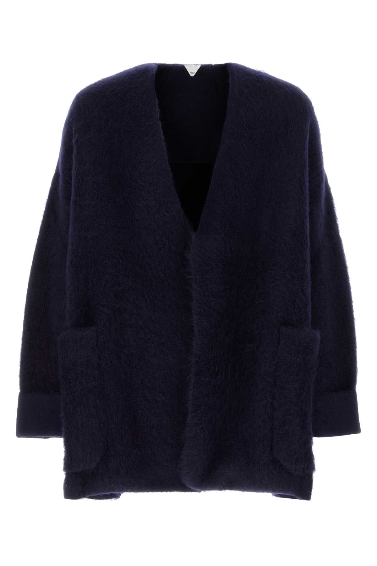 Bottega Veneta Mohair Blend Sweater — Navy