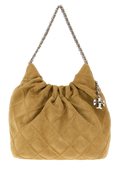 Tory Burch Suede Shoulder Bag — Beige