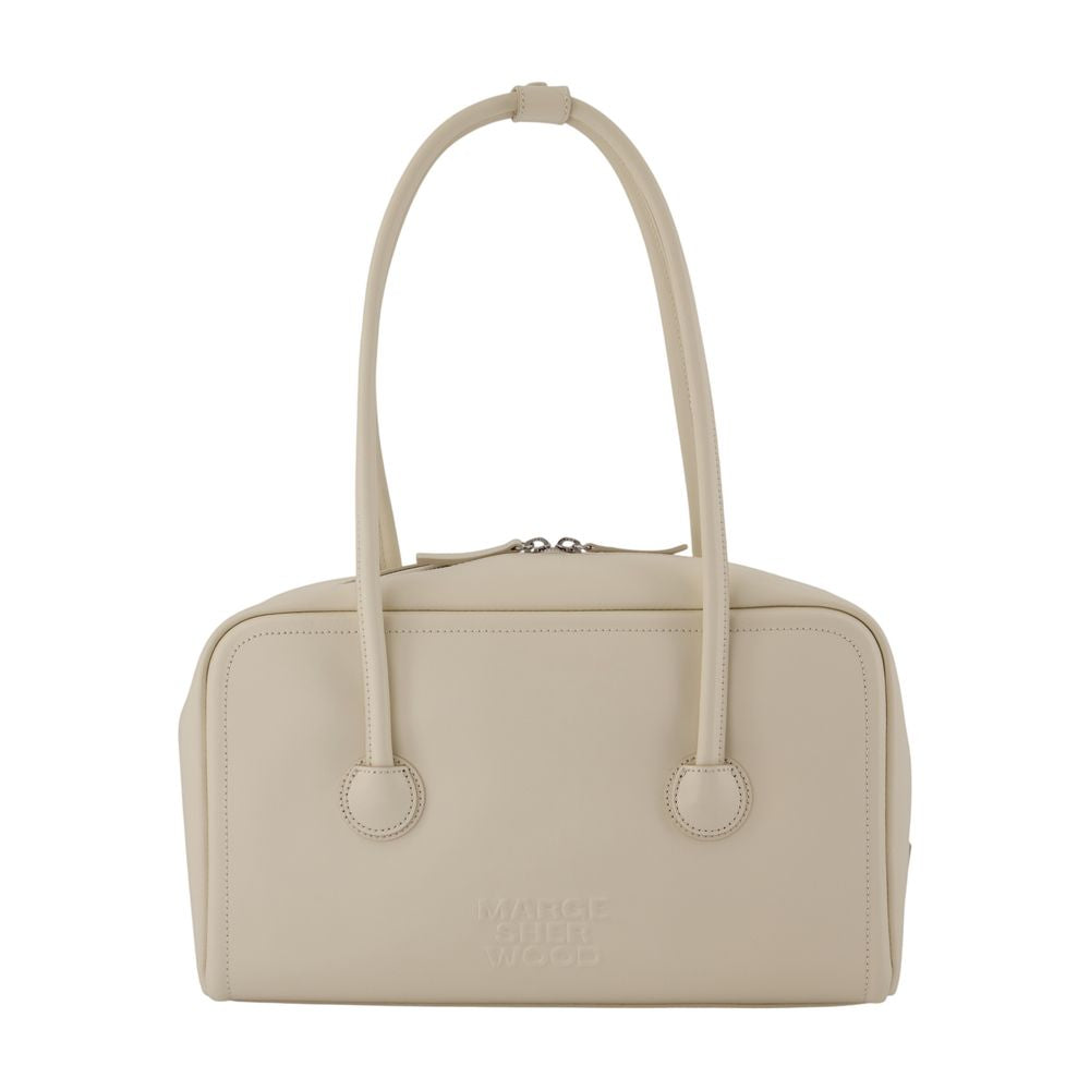 Margesherwood Soft Cowhide Leather Shoulder Bag — Beige