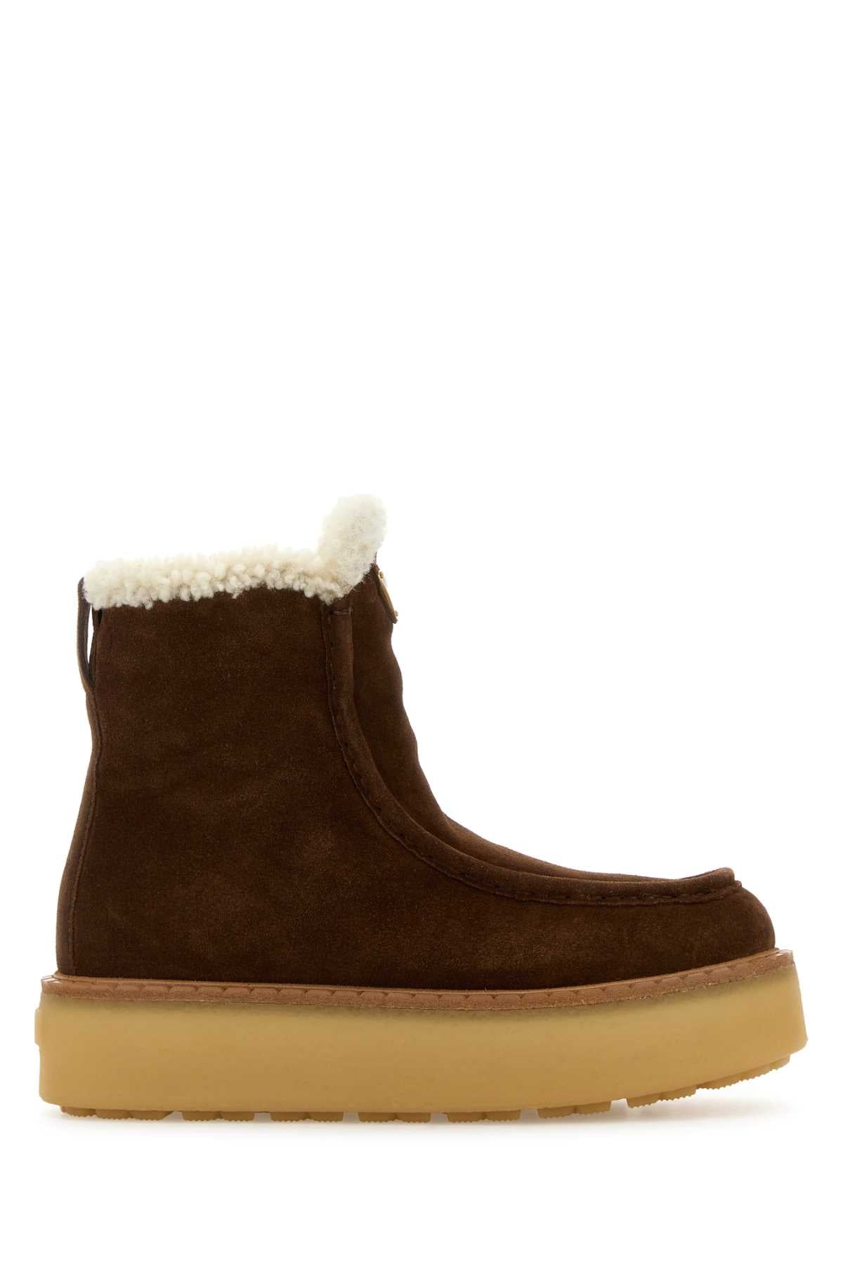Prada Evolve Ankle Boot — Brown