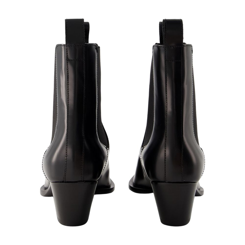 Toteme The City Ankle Boot — Black