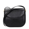 Jil Sander Leather with Vintage Effect Crossbody Bag — Black