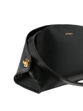 Coccinelle Calf Split Leather Shoulder Bag — Black