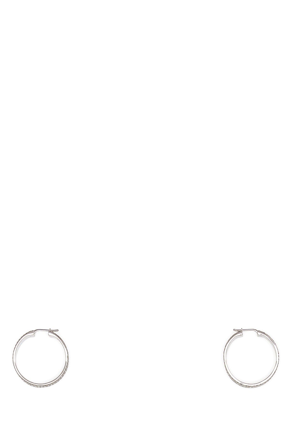 Amina Muaddi Whicrysil Earrings — Silver