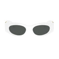 Versace Oval Full Rim Sunglasses — White