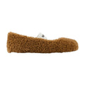 Moon Boot Teddy Fleece Cowhide Ballerina Flat — Brown