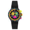 Swatch Chronograph Neon Watch — Black