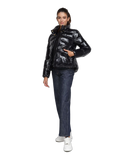Pinko Quilted Polyamide Puffer Down Jacket — Black