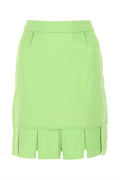 Bottega Veneta Pleated Viscose Elastan Skirt — Green