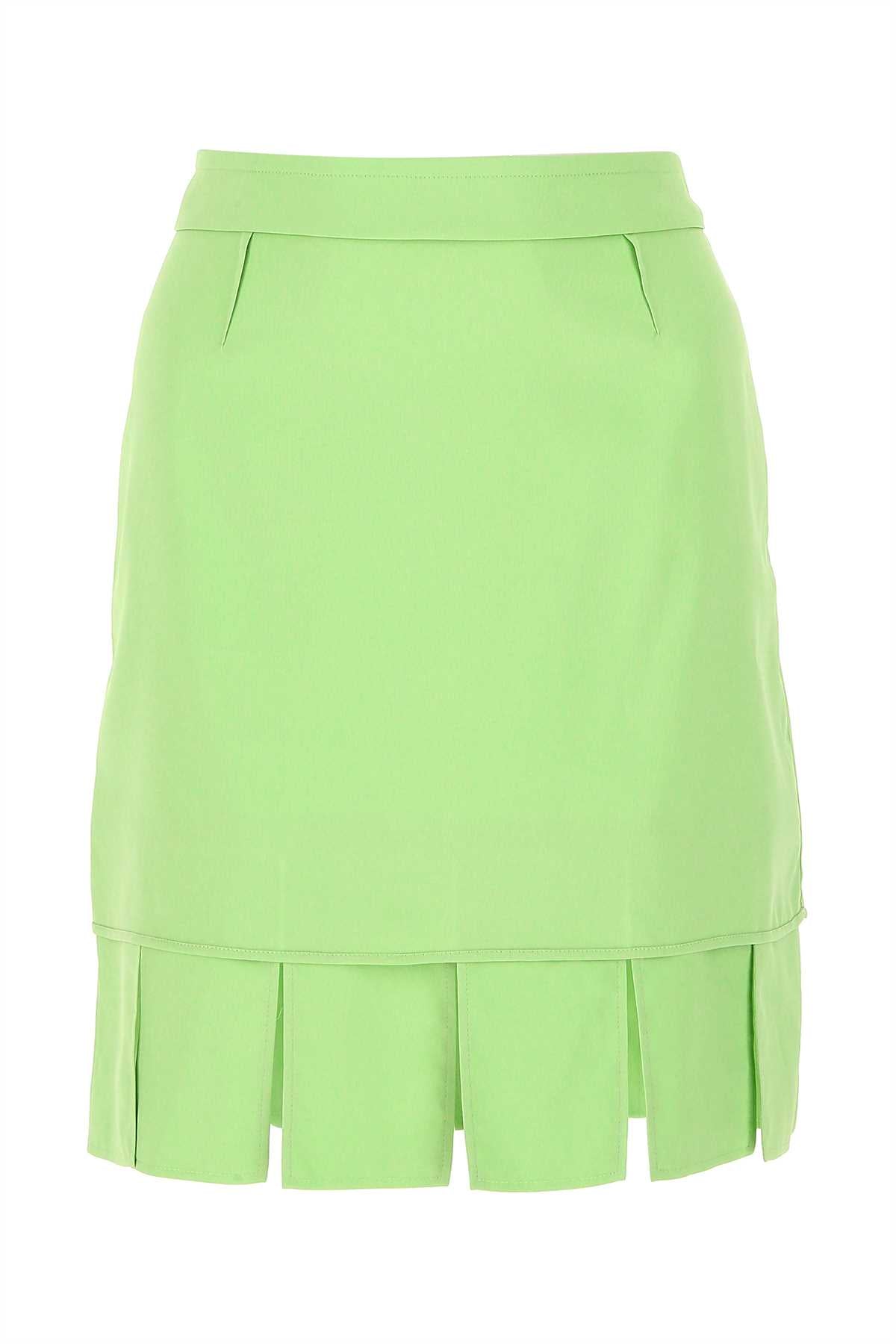Bottega Veneta Pleated Viscose Elastan Skirt — Green