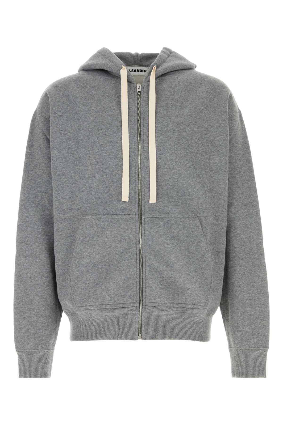Jil Sander Cotton Hoodie — Gray
