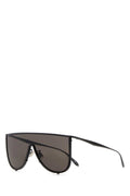 Alaia SUNGLASS Metal Shield Sunglasses — Black