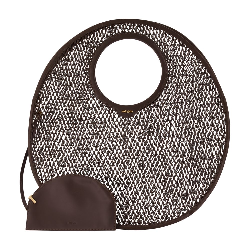 Cult Gaia Amun Top Handle Bag — Brown