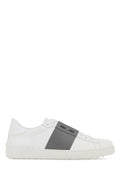 Valentino Garavani Color-Block Leather Sneaker — White
