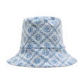 Tory Burch 167413-400 Logo-Print Cotton Bucket Hat — Blue