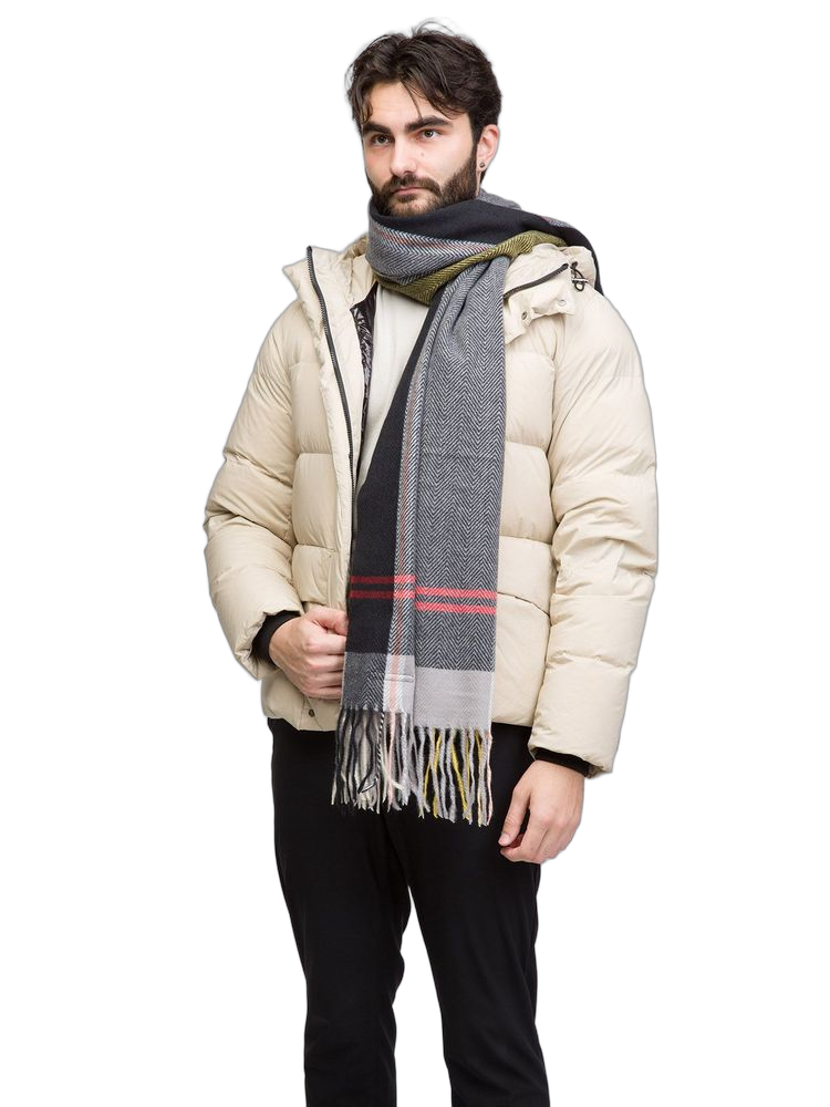 Momo Design Plaid Acrylic-Viscose Scarf — Multicolor