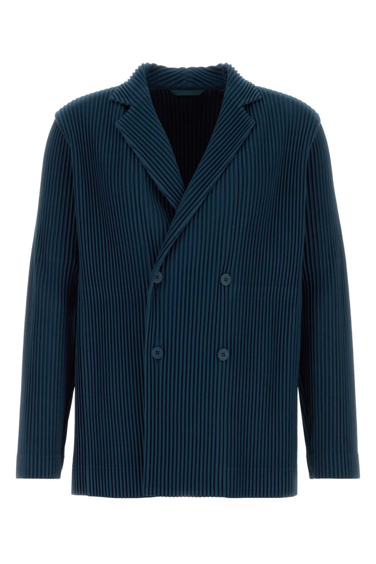 Homme Plisse' Issey Miyake Pleats Blazer — Navy