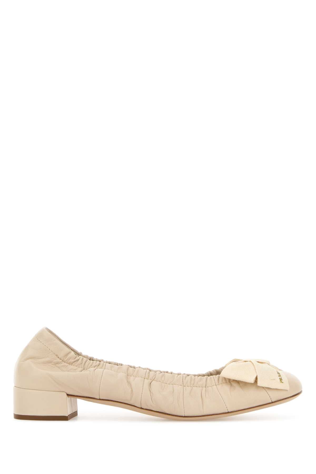 Prada Décolleté Flat — Beige