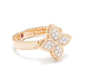 Roberto Coin Diamond Princess Flower Ring — Rose gold