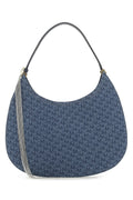 Magda Butrym Logo-Jacquard Fabric Shoulder Bag — Blue