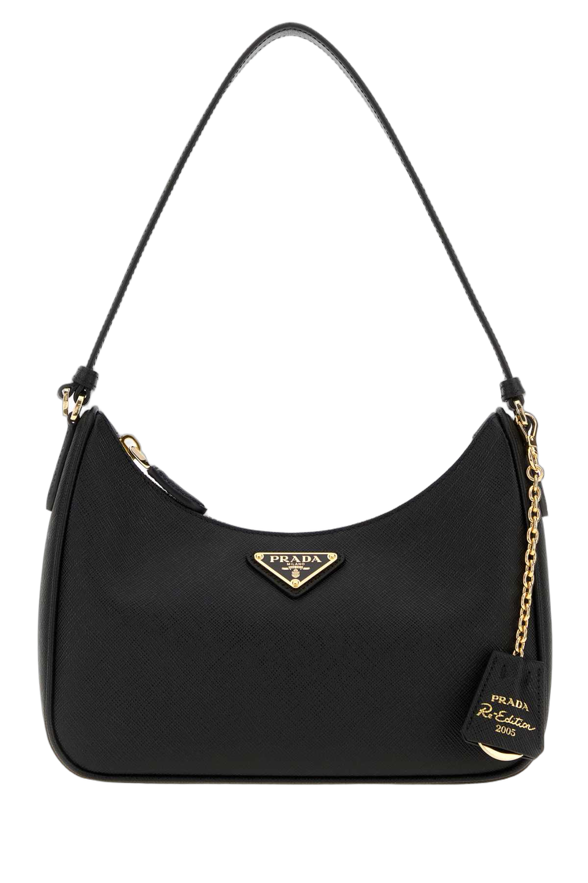 Prada Maniglia Shoulder Bag — Black
