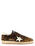 Golden Goose Leopard Print Pony Hair Sneaker — Brown